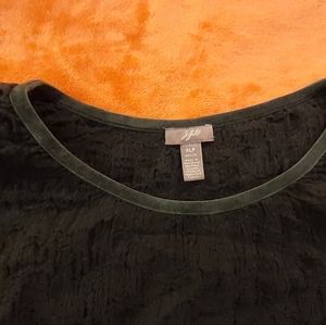 J. Jill Velvet crewneck collar cotton blend strech